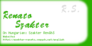 renato szakter business card
