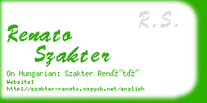 renato szakter business card